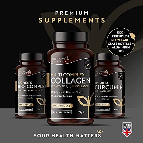 Premium Multi Collagen Protein Capsules with Type I, II, III - Includes Hydrolysed Grass NutravitaAu supplements