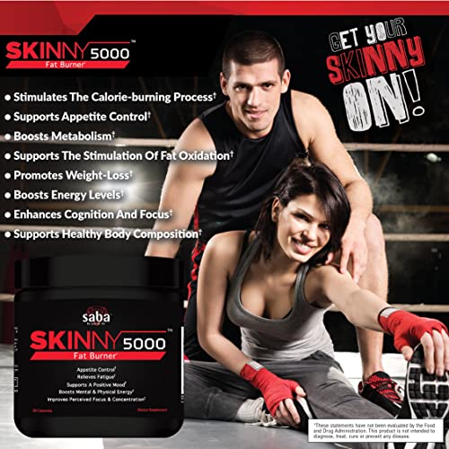 Saba Skinny 5000 -Fat Loss -Weight Loss-Appetite Control -Mild Jitter-Free Energy- Focus SabaUS supplements