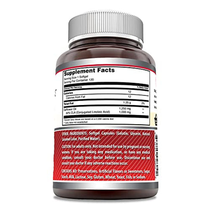 Amazing Formulas CLA | Conjugated Linoleic Acid Supplement | 1250 Mg | 120 Softgels Amazing NutritionUS supplements