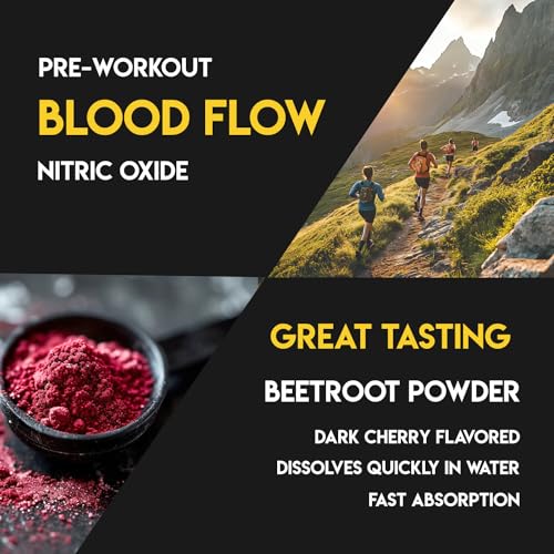 Beetroot Pro Pre-Workout Powder - 10oz, 28 Servings, Dark Cherry Flavor - Boosts Energy Beetroot ProUS supplements