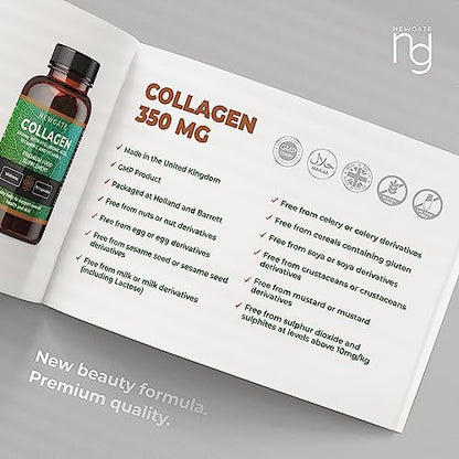 Newgate Labs Marine Collagen 350mg with Hyaluronic Acid, Vitamin C & Vitamin E Newgate LabsUS supplements