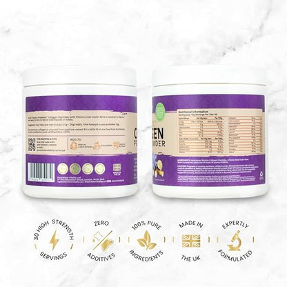 Prebiotic Collagen Powder - 390g Hydrolysed Bovine Collagen Peptides with Prebiotics for Gut Health & Skin Inner VitalityUS supplements
