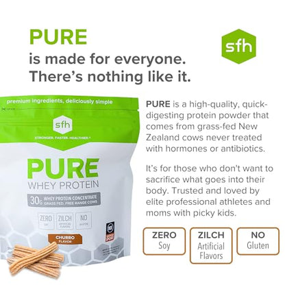 SFH Pure Whey Protein Powder Best Tasting 100% Grass Fed Whey | All Natural SFHUS supplements
