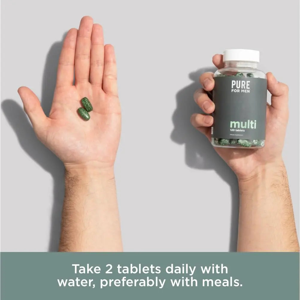 Pure for Men Multivitamin Supplement | Energy, Mood Support, Strong Bones, Antioxidants, Minerals | Vitamins A, B, C, D, Magnesium, Calcium | Pure for MenAu supplements