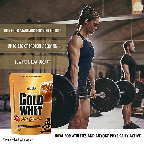Weider Gold Whey (500g) Milk Chocolate Flavour. Ultrafiltrated Proteins from 100% Whey Protein WeiderUS supplements