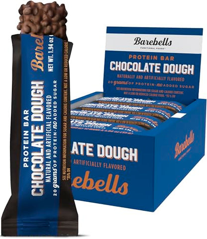 Barebells Protein Bars Chocolate Dough with 1g of Total Sugars - 12 Count, 1.9oz Bars BAREBELLSUS supplements