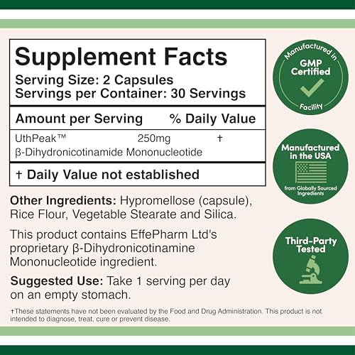NMNH (NMN Supplement Alternative) Only Clinically Studied Ingredient - Boosts NAD+ Levels for Anti Aging and Cell Regeneration by Double Wood Double Wood SupplementsAu supplements