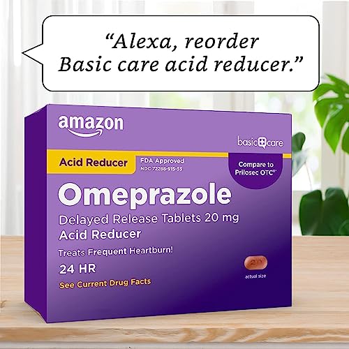 Amazon Basic Care Omeprazole Delayed Release Tablets 20 mg, Treats Frequent Amazon Basic CareUS supplements