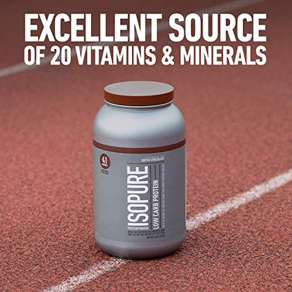 Isopure Protein Powder, Low Carb Whey Isolate with Vitamin C & Zinc for Immune Support IsopureUS supplements