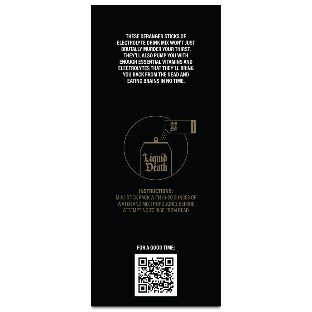 Liquid Death Electrolyte Death Dust - Hydration Powder Packets - 3 Flavors - 12-Stick Liquid DeathUS supplements