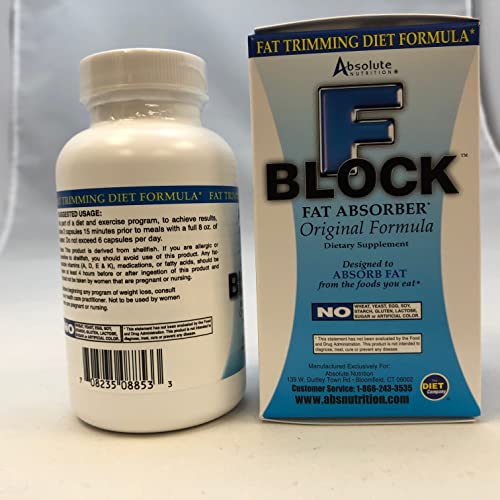 Absolute Nutrition FBlock Xtra Fat Absorber, Diet Formula, 90 Capsules Absolute NutritionAu supplements