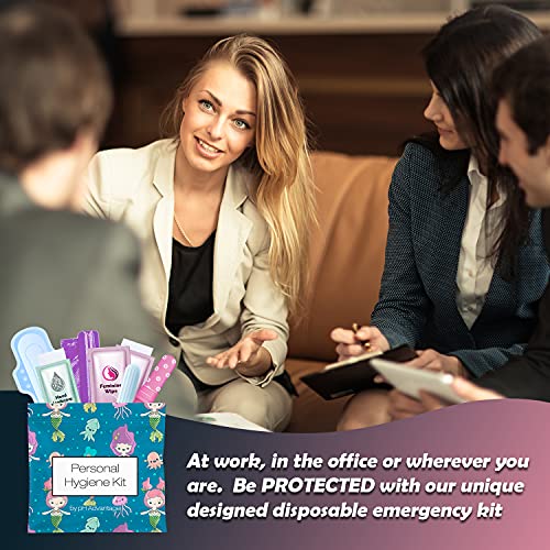 3 x Menstrual All-in-One Kits - Assorted Colors | Convenience on The Go | Single Period Kit Packs pH AdvantageAu supplements