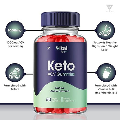 (3 Pack) Vital Ketogenic Keto ACV Gummies for Weight Loss, Vital Private Keto ACV Gummies FyvusUS supplements