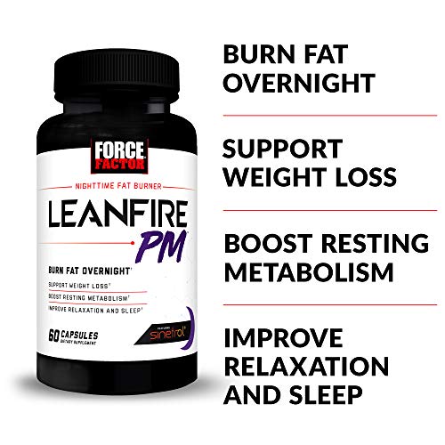 Force Factor LeanFire PM Weight Loss Pills for Women & Men, Fat Burner & Overnight Force FactorUS supplements