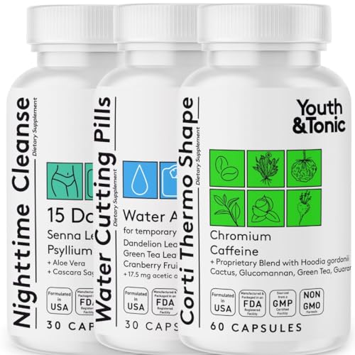 Sculpt Shred Cleanse Detox as 3x Action Diet Pills for Puffiness Belly Bloating & Loss of Waste Youth & TonicUS supplements