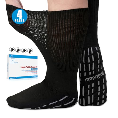 Bulinlulu Extra Width Diabetic Socks Women Men-4 Pairs Super Wide Edema BulinluluUS supplements
