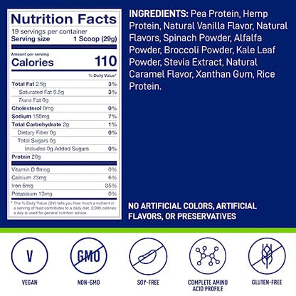 LeanFit Plant-Based Protein & Greens Natural Vanilla – 20g Plant Protein + 4 Leafy Greens LeanFitUS supplements