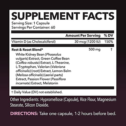 HAVASU NUTRITION Night Time Fat Burner Weight Loss Pills for Women | Appetite Suppressant for Weight Loss (+ Vitamin D, 60 Count) HAVASU NUTRITIONUS supplements