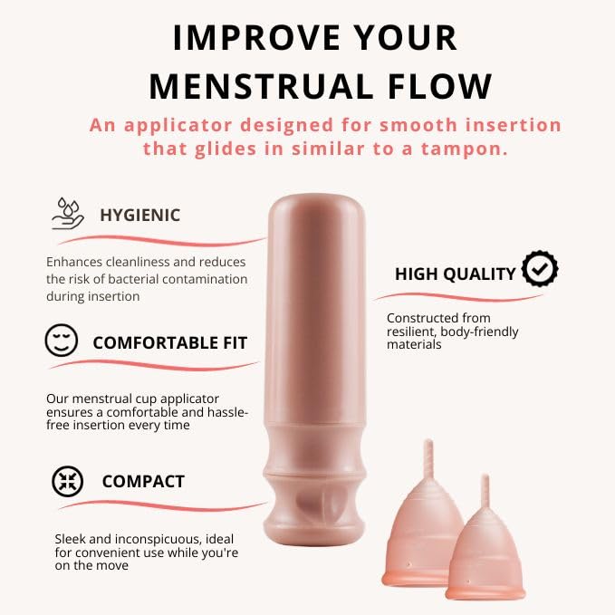 Flow Fairy Reusable Menstrual Cup with Applicator for Easy Insertion- 100% Medical Grade Silicone Period Cup Flow FairyAu supplements