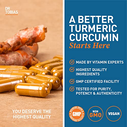 Dr. Tobias Turmeric Curcumin Supplement with BioPerine & Black Pepper, Extra Strength Dr. TobiasUS supplements