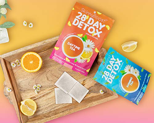 SkinnyBoost - Detox Tea Power Kit-1 - Daytime Tea (28 Bags) 1 Evening Detox Tea (14 Bags) SkinnyBoostUS supplements