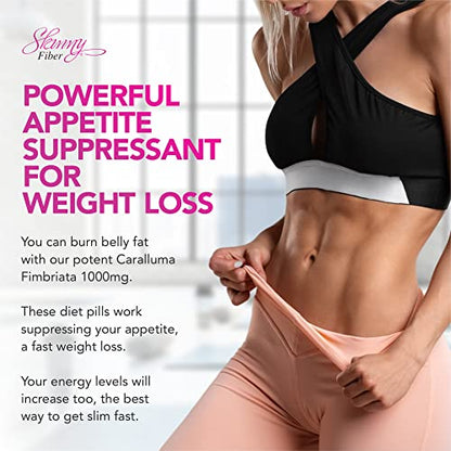 Skinny Fiber 120 Capsules, Appetite Suppressant Effective Weight Management for Women Skinny FiberUS supplements