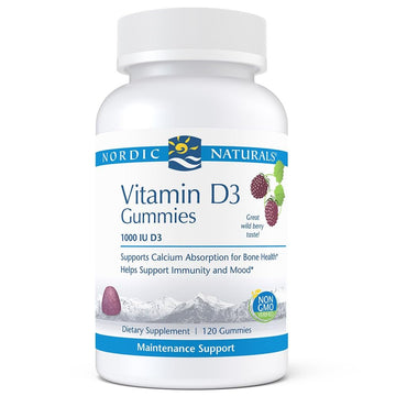 Nordic Naturals Pro Vitamin D3 Gummies, Wild Berry - 120 Gummies - 1000 IU Vitamin D3 - Great Taste - Healthy Bones, Mood & Immune System Function - Non-GMO - 120 Servings Nordic NaturalsAu supplements