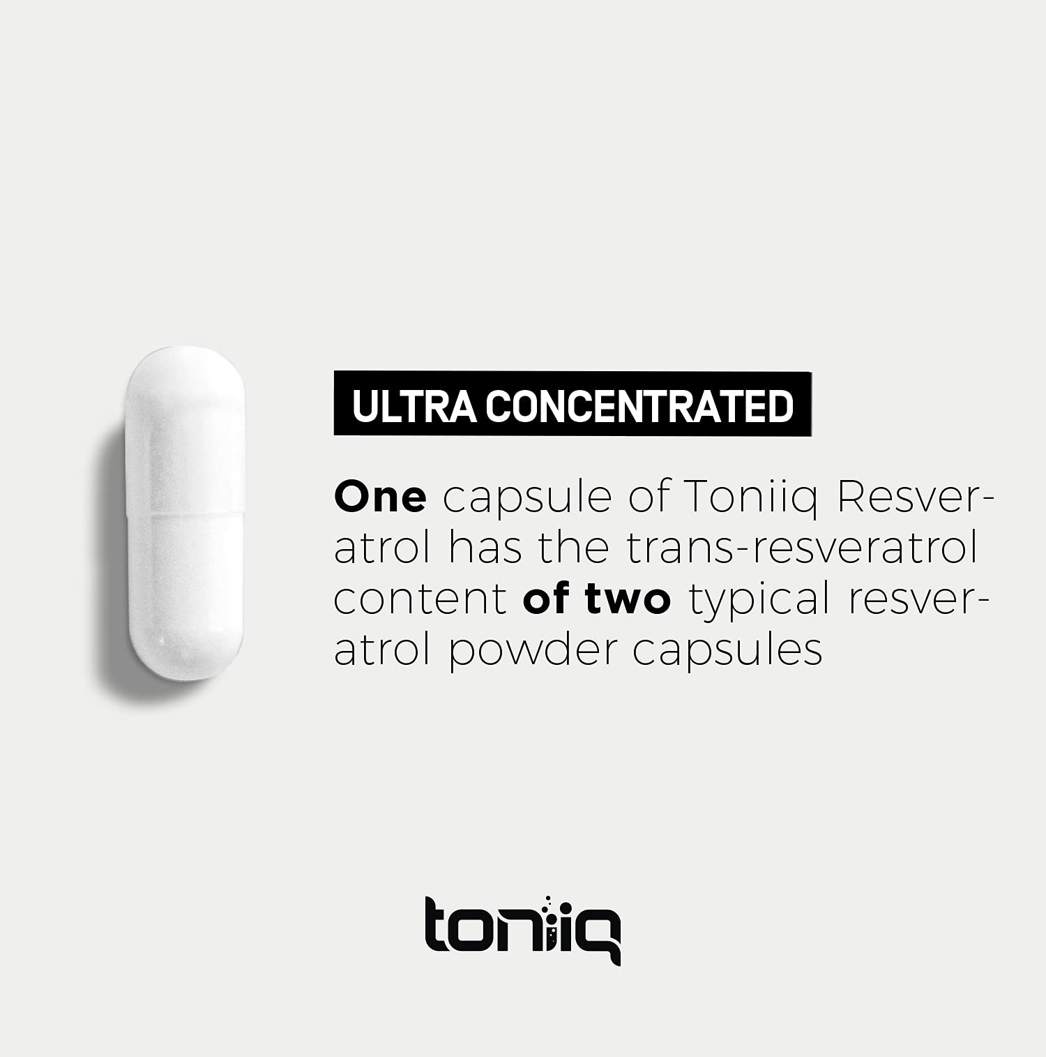 Toniiq Ultra High Purity Resveratrol Capsules - 98% Trans-Resveratrol - Highly Purified and Bioavailable - 180 Caps Reservatrol Supplement ToniiqAu supplements