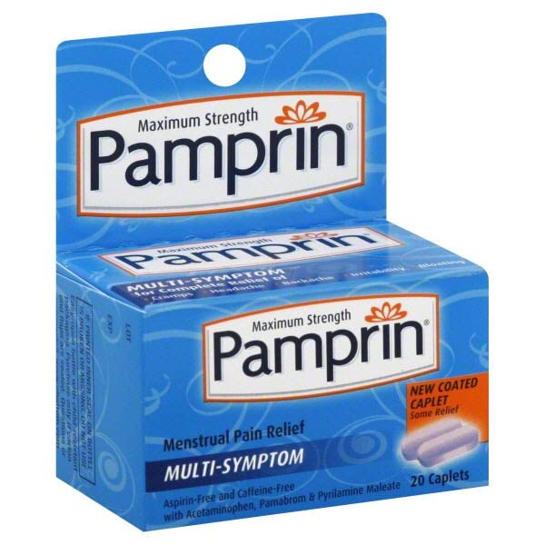 Pamprin, Menstrual Pain Relief Multi-Symptom Caplets, Maximum Strength, 20 Count PamprinAu supplements