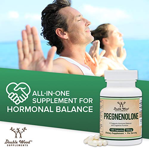 Pregnenolone 100mg per Serving (Converted to Progesterone to Boost Progesterone Double Wood SupplementsUS supplements