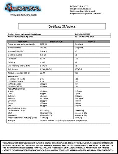 Bee-natural Kosher Pure Marine Hydrolyzed Collagen 1000mg 180 Capsules Bee-naturalAu supplements