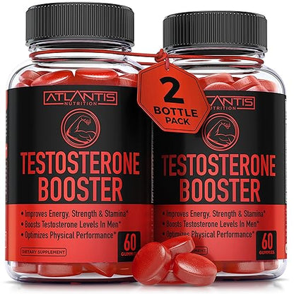 Testosterone Booster For Men Gummies - Enhances Strength & Stamina - Optimizes Physical Atlantis NutritionUS supplements