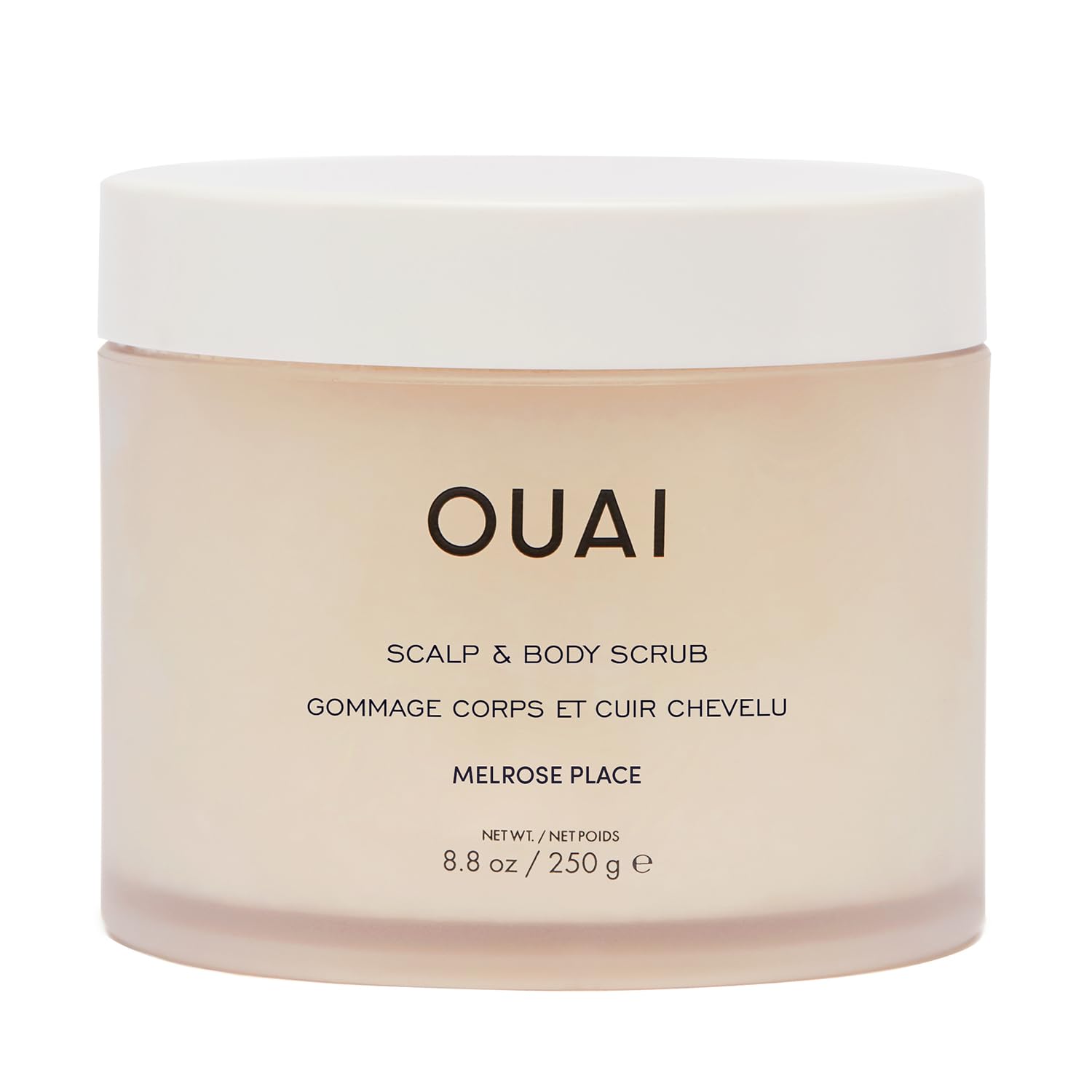 OUAI Scalp & Body Scrub, Melrose Place - Exfoliating Body Scrub with Sugar & Coconut Oil Blend for Smooth, Moisturized Skin - Gentle Scalp Exfoliator for Removing Product Build Up (8.8 Oz) OUAIAu supplements