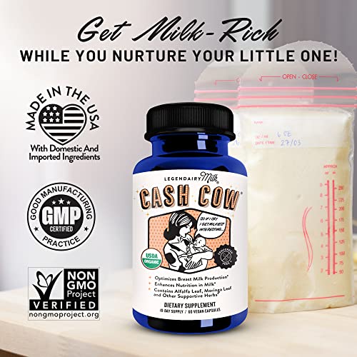 Legendairy Milk Cash Cow Lactation Supplement, Moringa, Alfalfa, and Goat's Rue Legendairy MilkAu supplements
