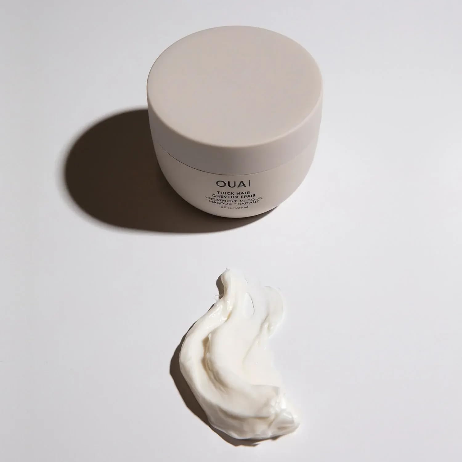OUAI Thick Hair Mask - Treatment Masque with Almond Oil, Olive Oil, & Hydrolyzed Keratin to Restore Damaged Hair - Phthalate & Paraben Free Masque (3.4 Oz) OUAIAu supplements
