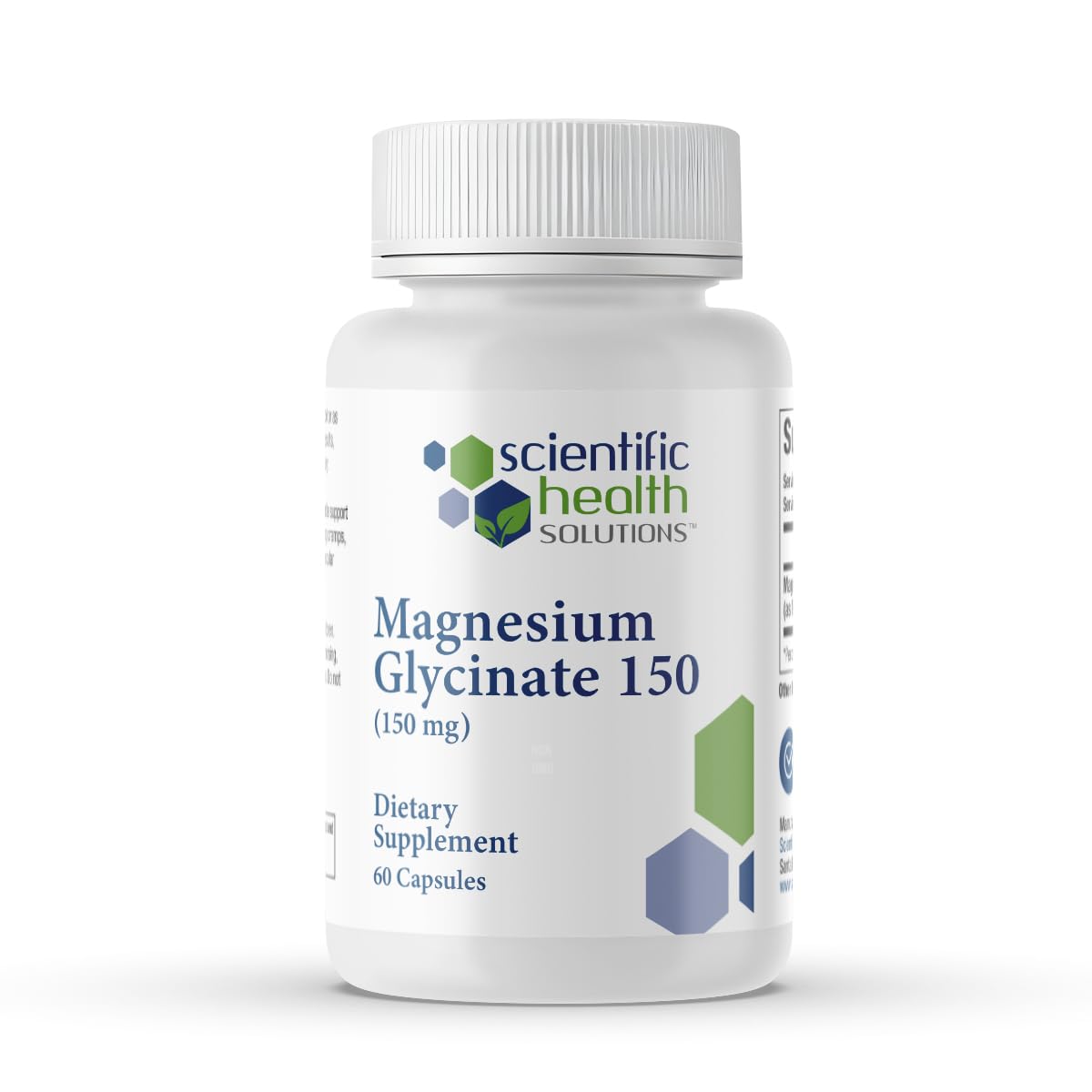 Scientific Health Solutions Magnesium Glycinate 150 mg – High‑Absorption Magnesium for Heart, Bone & Muscle Health – Supports Leg Cramps & Cardiovascular Function – Gentle on Stomach, Vegan, 60 Count Scientific Health SolutionsAu supplements