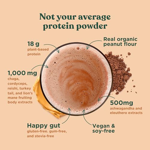 Four Sigmatic Organic Plant-Based Protein Powder Peanut Butter Protein with Lion’s Mane Four SigmaticUS supplements