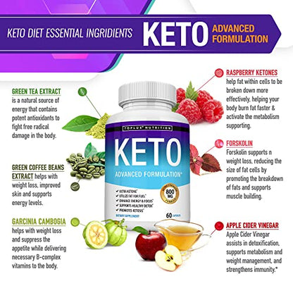 Toplux Keto Pills Ketosis Diet - Natural Ketosis Using Ketone & Ketogenic Diet, Support TopluxUS supplements