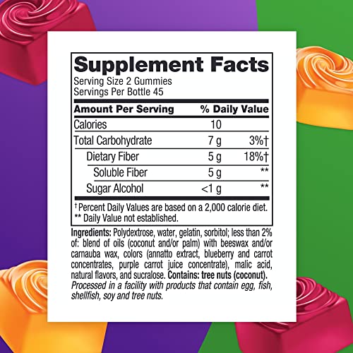 Vitafusion Fiber Well Sugar Free Fiber Supplement, Peach, Strawberry And Blackberry VitafusionUS supplements
