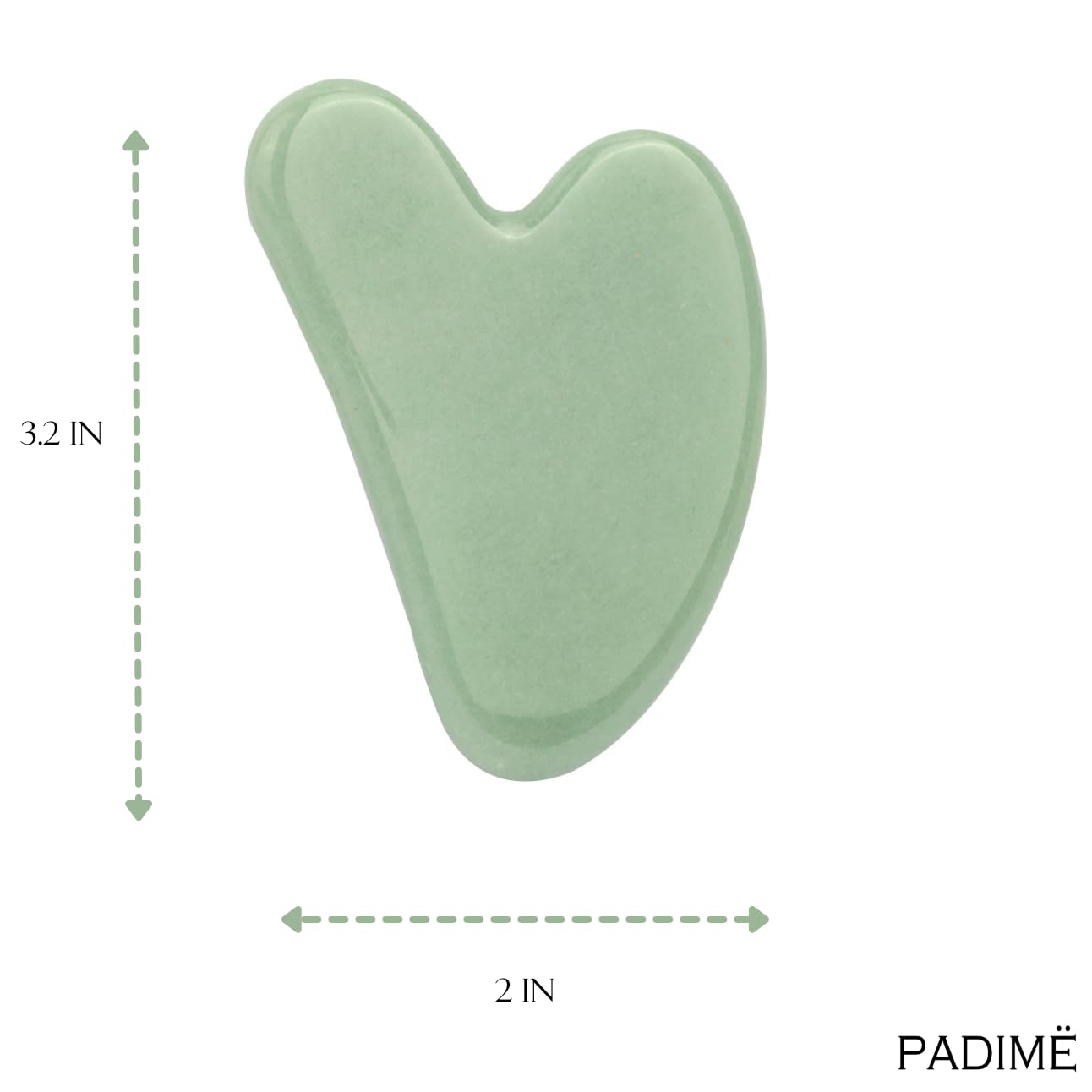 Padime 2 pcs | Premium Set | Real Jade Gua Sha Tool for Facial Skin Care + Glass Bottle for Your Oil PadimëAu supplements