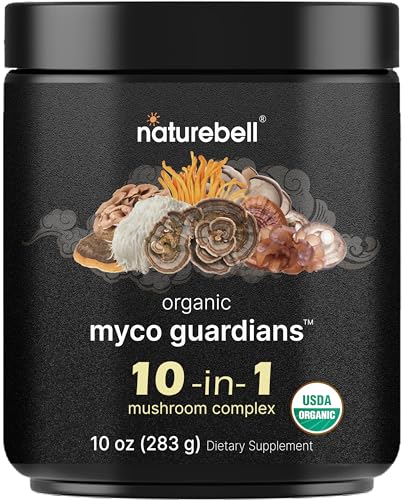 NatureBell Organic Myco Guardians 10 in 1 Mushroom Powder, 10oz | Fresh Superfood NatureBellAu supplements
