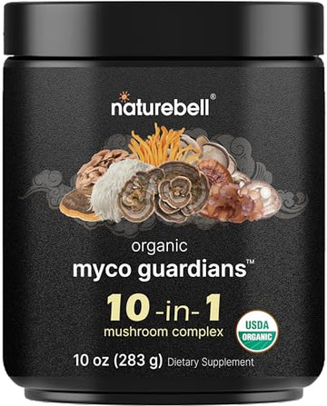 NatureBell Organic Myco Guardians 10 in 1 Mushroom Powder, 10oz | Fresh Superfood NatureBellAu supplements