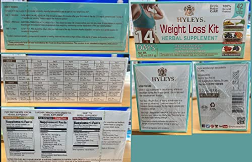 HYLEYS Tea for Cleanse and Weight Loss - New 14 Day Weight Loss Kit - 42 Tea Bags HYLEYSUS supplements