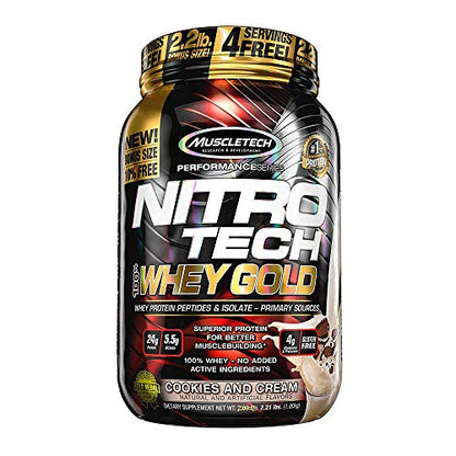 Whey Protein Powder - MuscleTech Nitro-Tech Whey Gold Protein Powder MuscleTechUS supplements