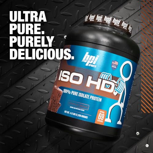 BPI Sports ISO HD Isolate Protein Chocolate Brownie - 69 Servings, 5.4 pounds BPI SportsUS supplements