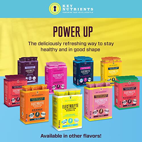 KEY NUTRIENTS Multivitamin Electrolytes Powder Packets - Refreshing Lemonade 40 Pack Hydration Packets - Travel Hydration Powder - No Sugar, No Calories, Gluten Free - Made in USA KEY NUTRIENTSAu supplements