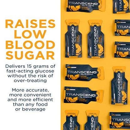 Transcend Glucose Gel Packs - Orange, 60 Pack (1.1oz Each) - FSA/HSA TranscendUS supplements