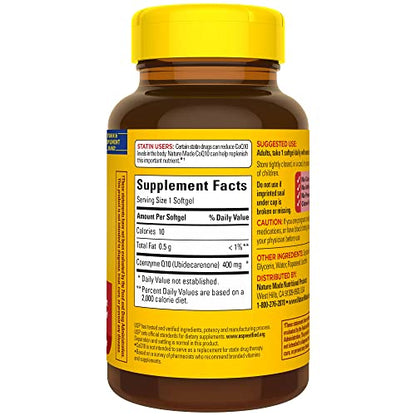 Nature Made CoQ10 400mg, Dietary Supplement for Heart Health Support, 40 Softgels Nature MadeUS supplements
