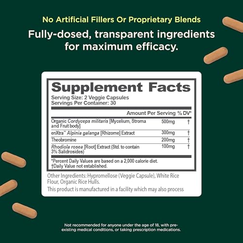 The Genius Brand Rise + Shine Nootropic – Cordyceps & Rhodiola Rosea – Caffeine-Free Energy & Mood Support – Focus, Clarity & Emotional Balance – 30 Servings The Genius BrandUS supplements